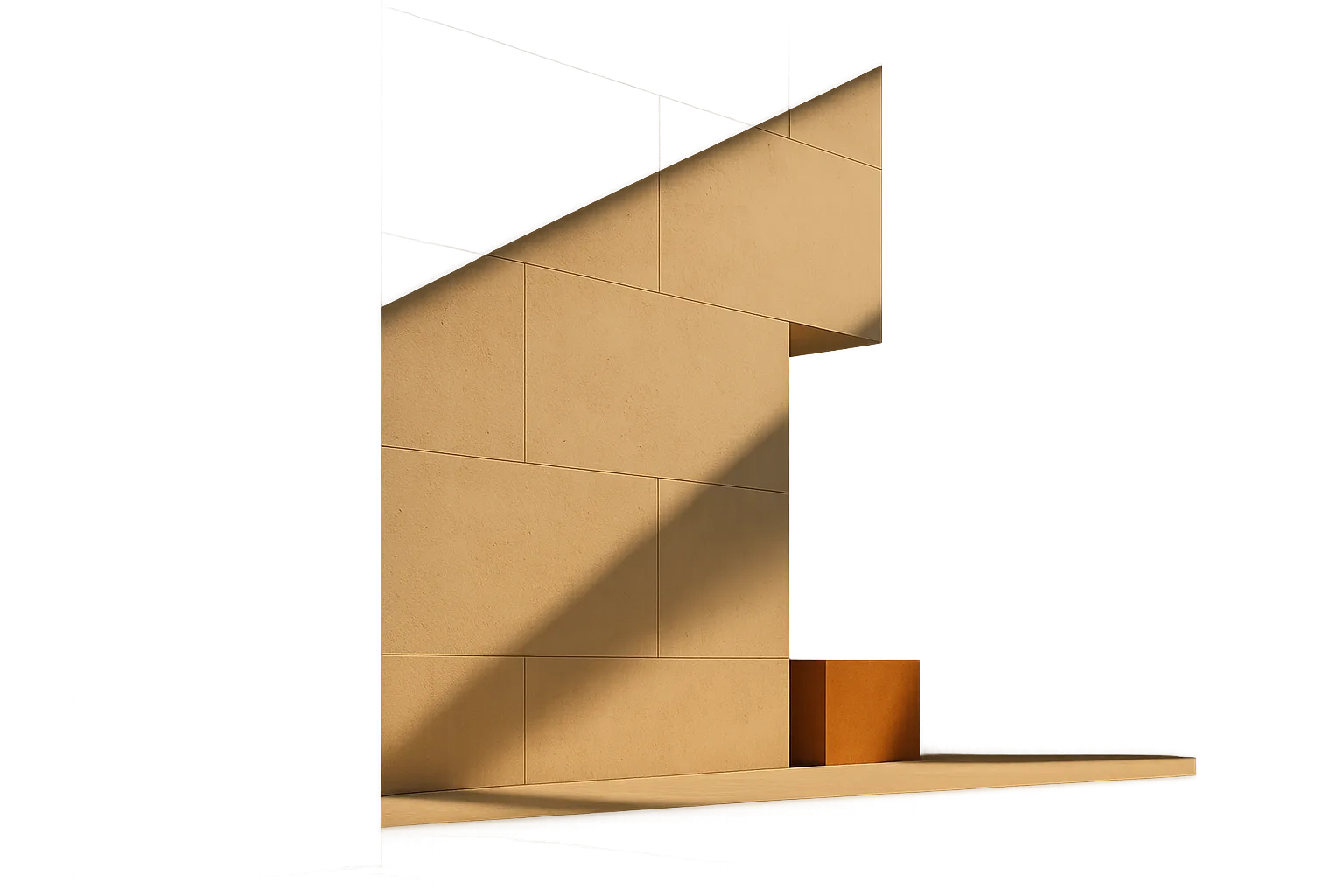 Two parallel steel rails converging toward a distant signal gantry at dusk, the near track lit and the far track still in shadow.