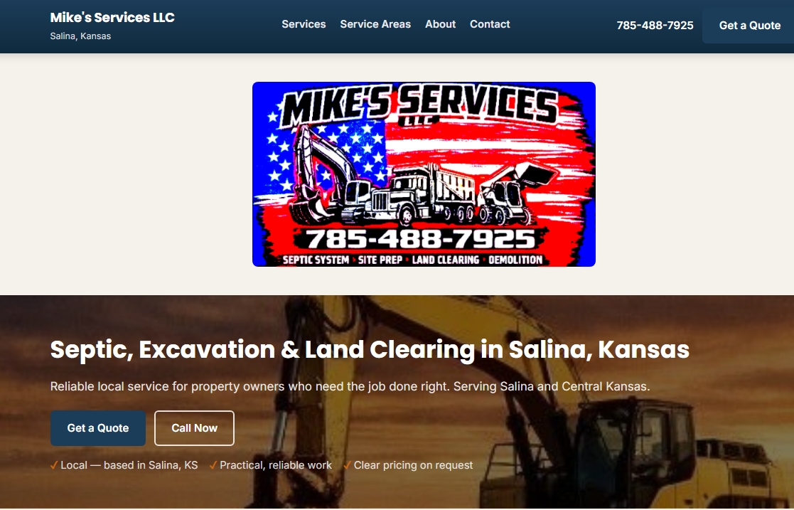 Multi-page service business website — Kansas Prairie Webworks